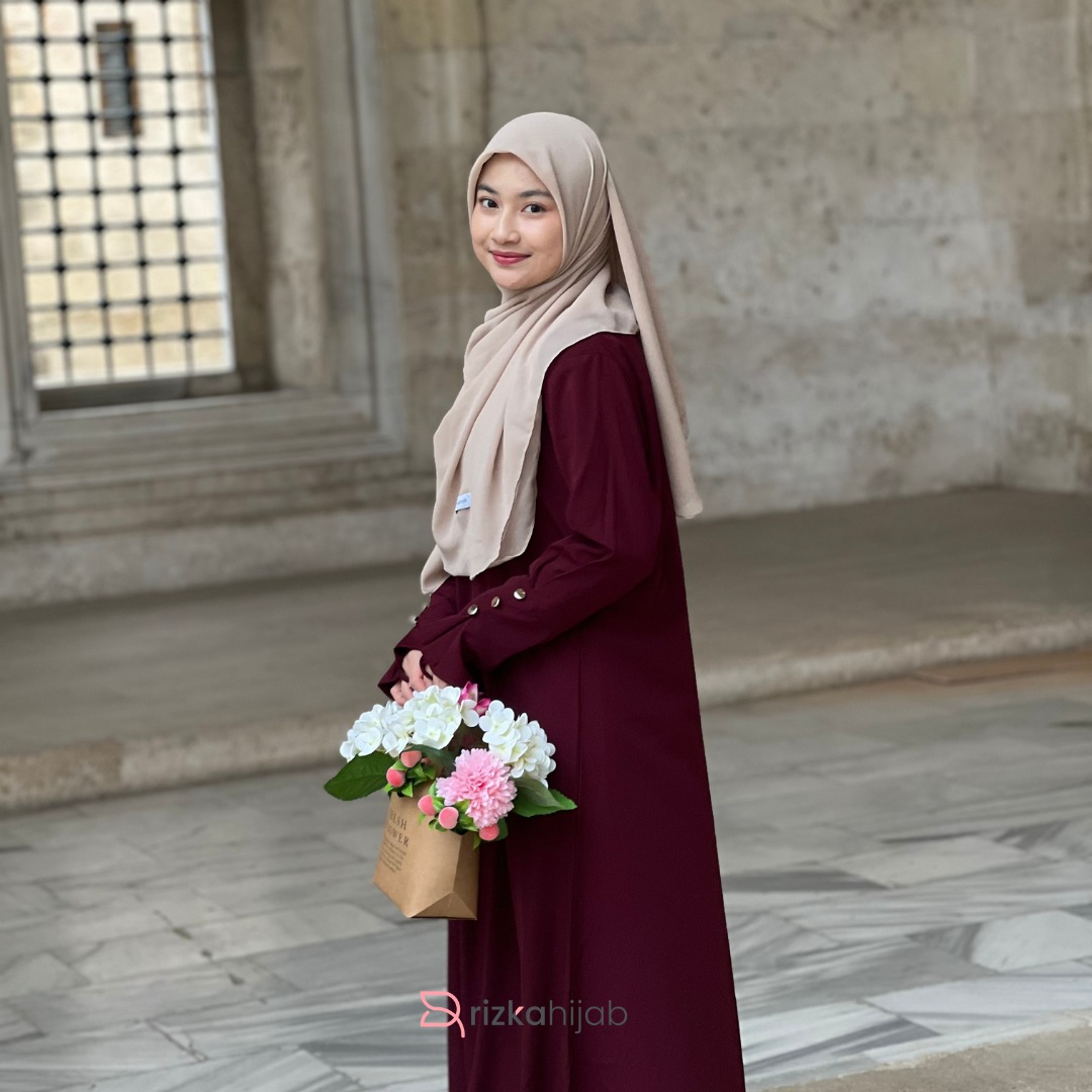 RIZKA HIJAB Hafshah Abaya Wolfis Premium Umroh Haji Mewah Elegan Turkey Wanita Muslim
