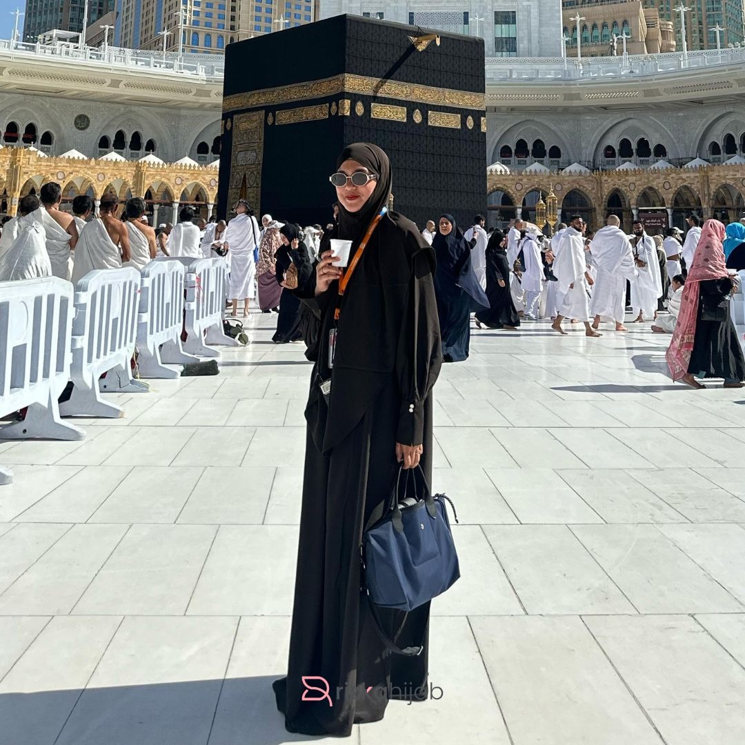 RIZKA HIJAB Jena Abaya Set Khimar Anti UV Khiban Khimar Bandana
