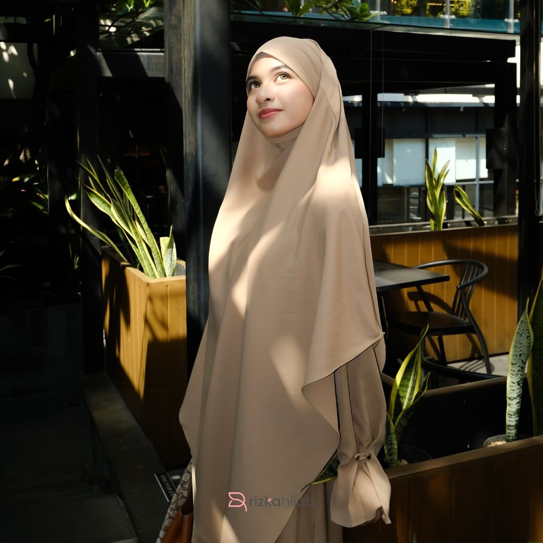 RIZKA HIJAB Saliha Abaya Set French Khimar Gamis Syar'i Turkey Arab Umroh Haji Mewah