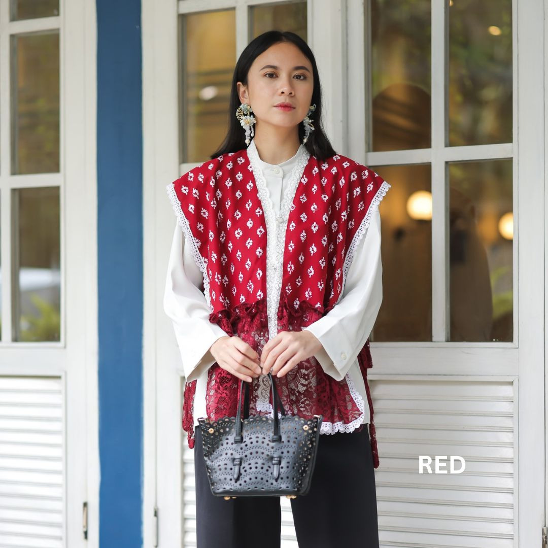 Ethnicmine Jena Vest Outer Kondangan Lace Batik