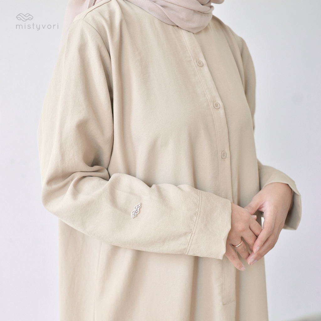 MISTYVORI | Hayya Tunik Oneset Wanita Bahan Linen