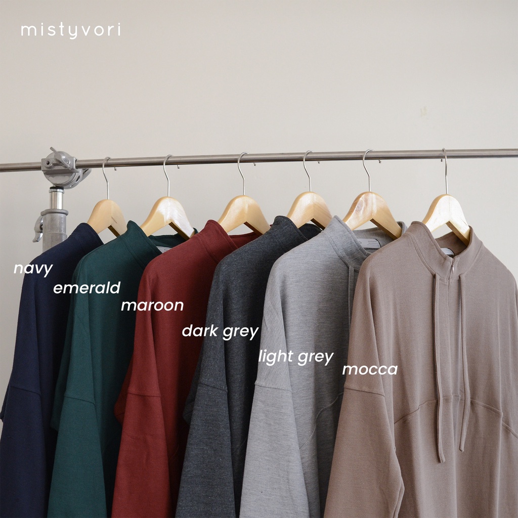 MISTYVORI | Kara Tunik Busui Bahan Polo Basic