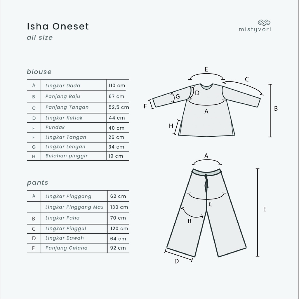 MISTYVORI Isha Oneset Polos Wanita Premium