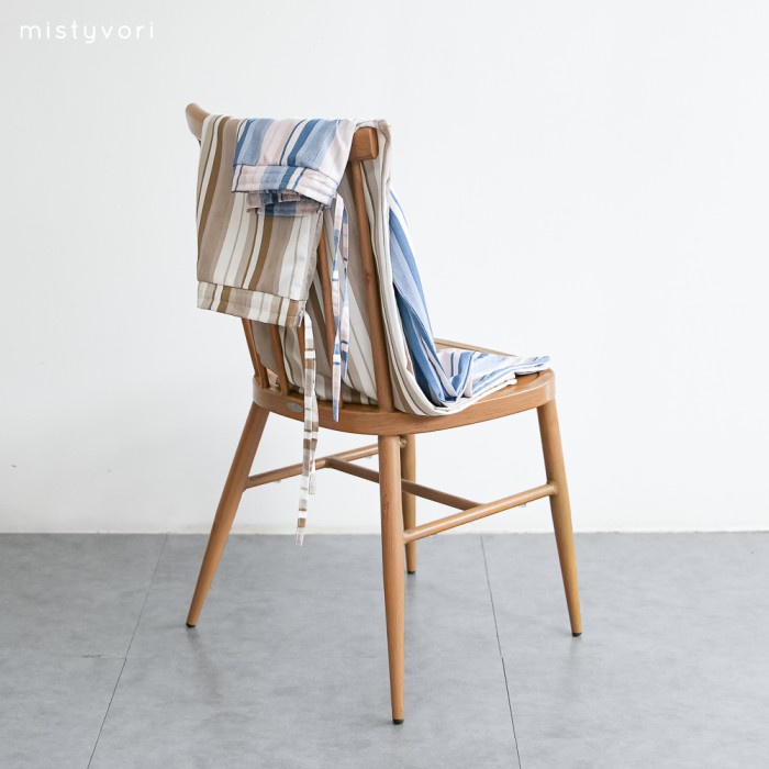 Mistyvori Kimi pants Celana Kulot Wanita Panjang Ribbon Nyaman Brown Salur Karet Melar Bawahan Wolfis