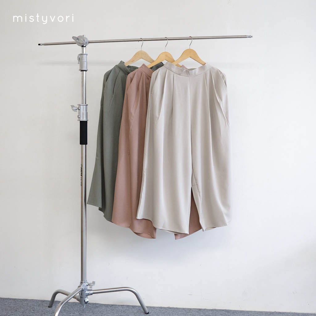 Mistyvori Kia Culottes Bahan Crepe Celana Muslim Panjang Wanita Kulot Bawahan