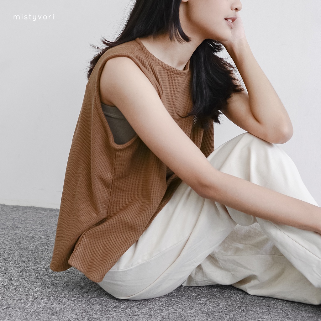 Mistyvori  | Ola Tank Bahan Waffle