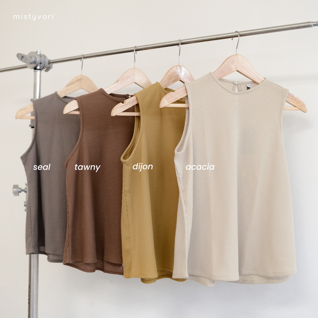 Mistyvori  | Ola Tank Bahan Waffle