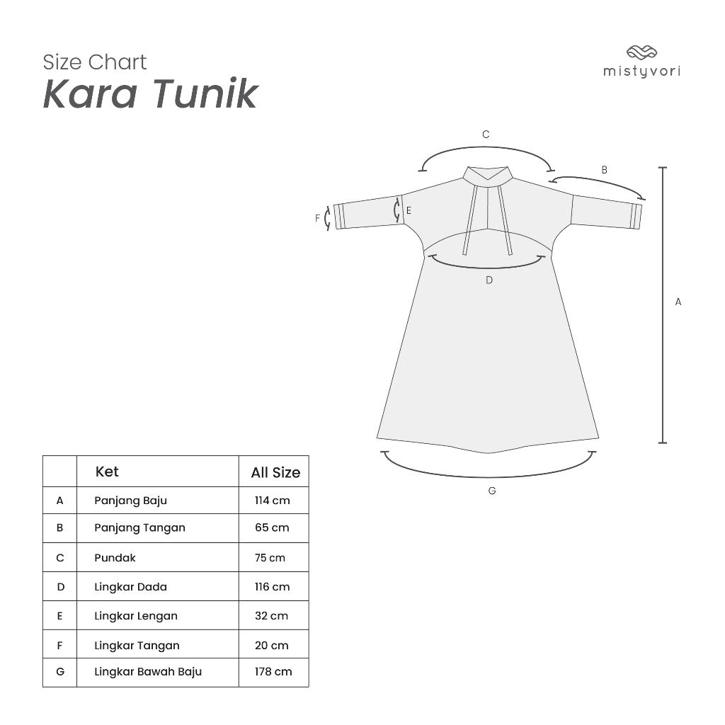 Mistyvori Kara Tunik Bahan Polo Basic Muslim Panjang Oversize Atasan Wanita