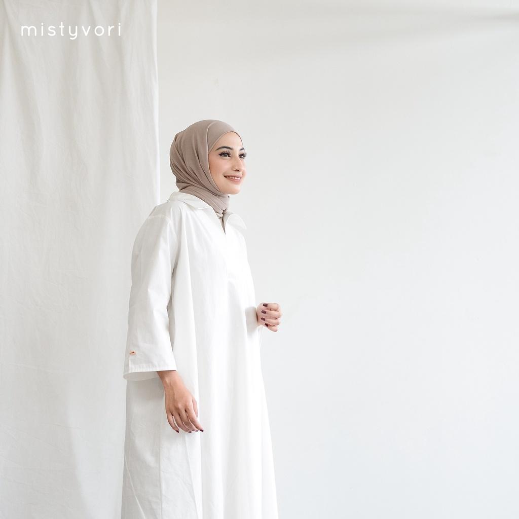 Mistyvori Hera Tunik Vneck Atasan Panjang Wanita Muslim
