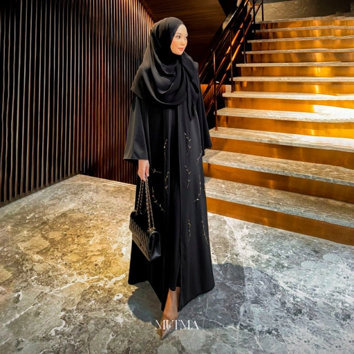 Image of MUTMA-Kiswah Abaya OUTER SAJA-Dress Muslim-Haji & Umroh-Woven Seamless-Payet
