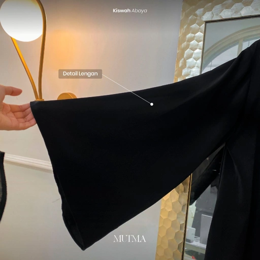 Image of MUTMA-Kiswah Abaya OUTER SAJA-Dress Muslim-Haji & Umroh-Woven Seamless-Payet