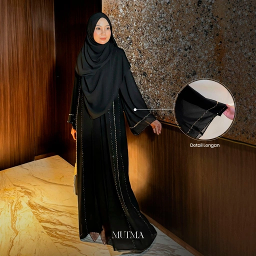 Image of MUTMA-Maryam Abaya OUTER SAJA-Dress Muslim-Haji & Umroh-Ceruty Premium-Payet