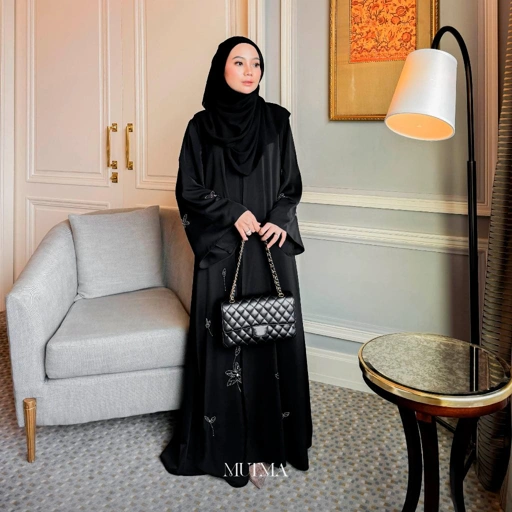 Image of MUTMA-Khadijah Abaya OUTER SAJA-Dress Muslim-Haji & Umroh-Woven Seamless-Payet