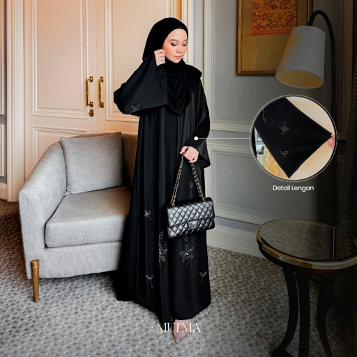 Image of MUTMA-Khadijah Abaya OUTER SAJA-Dress Muslim-Haji & Umroh-Woven Seamless-Payet