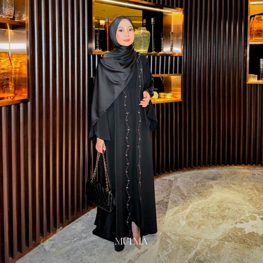 Image of MUTMA-Aisyah Abaya OUTER SAJA-Dress Muslim-Haji & Umroh-Woven Seamless-Payet
