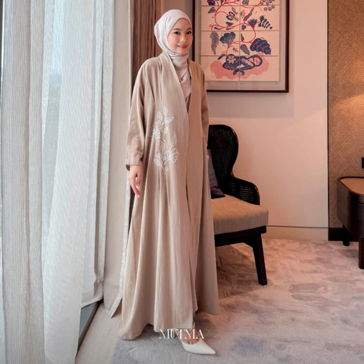 Image of Mutma - HANNAH ABAYA - Gamis dan Abaya - Abaya Bordir- Syar’i - Linen- Pakaian Muslim Wanita