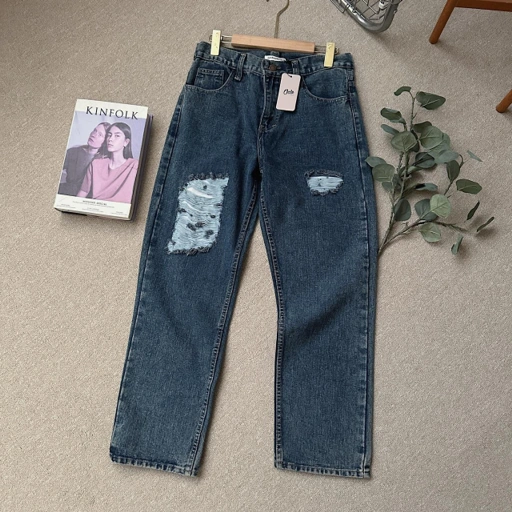 Image of Oclo Egrasia Jeans Bawahan Celana Denim Ripped Wanita OCL00758