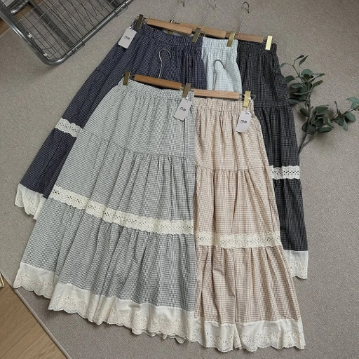 Image of Oclo Marvhy Skirt Casual Basic Dailywear Lace Renda Rok Bawahan Wanita OCL00143