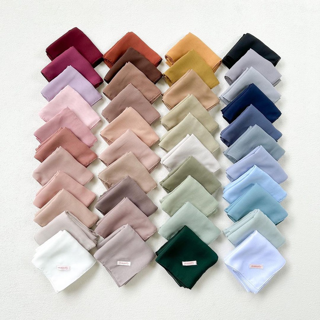 ITSMOSTLY - Plain Hijab Viral (Hijab Segiempat Bella Square / Pollycotton Premium)