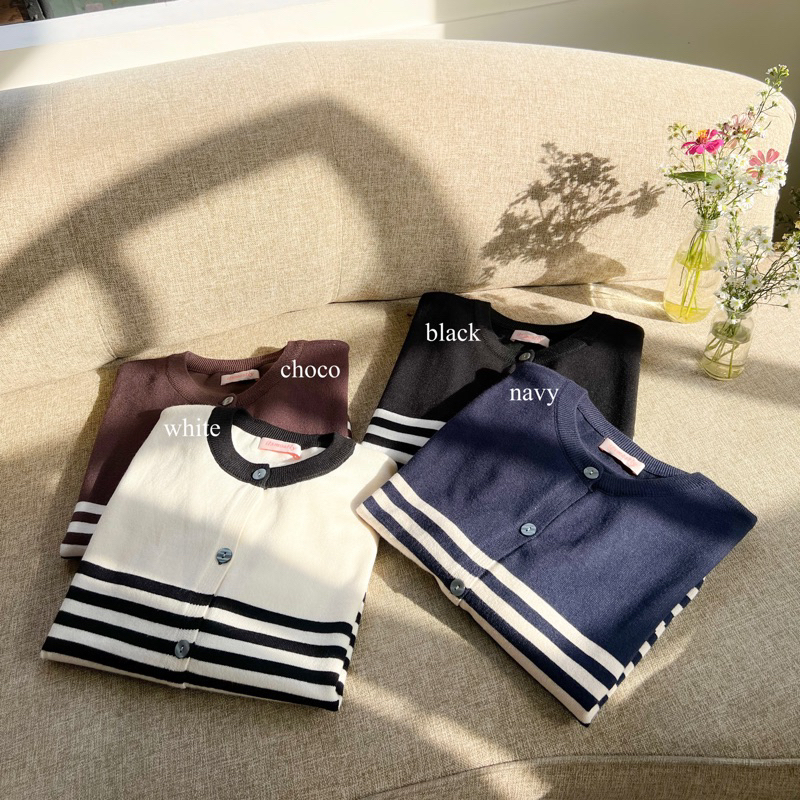 ITSMOSTLY - Cassie Knit Cardi (Knit Stripe Cardigan)