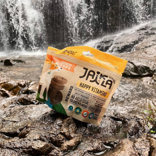 JAIKLA ขนมสุนัขเพื่อสุขภาพ สูตร HAPPY VITAMINS วิตามินสูง เสริมสร้างภูมิคุ้มกัน (80g)