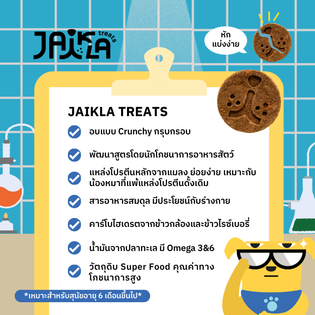 [3 Packs] JAIKLA ขนมสุนัขเพื่อสุขภาพ สูตร COTTON TOUCH บำรุงสุขภาพผิวและขน