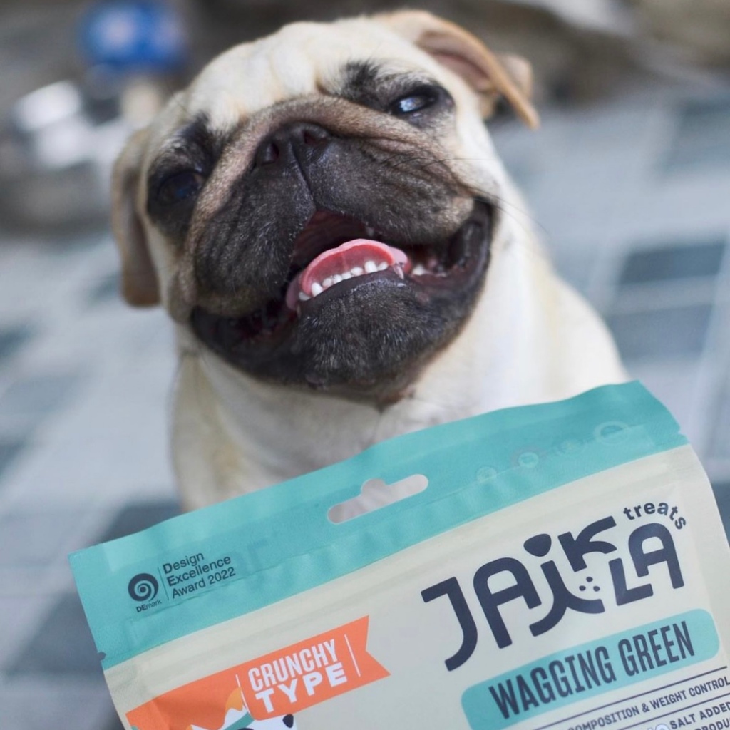 [3 Packs] JAIKLA ขนมสุนัขเพื่อสุขภาพ สูตร WAGGING GREEN ควบคุมน้ำหนัก ช่วยเผาผลาญไขมันส่วนเกิน