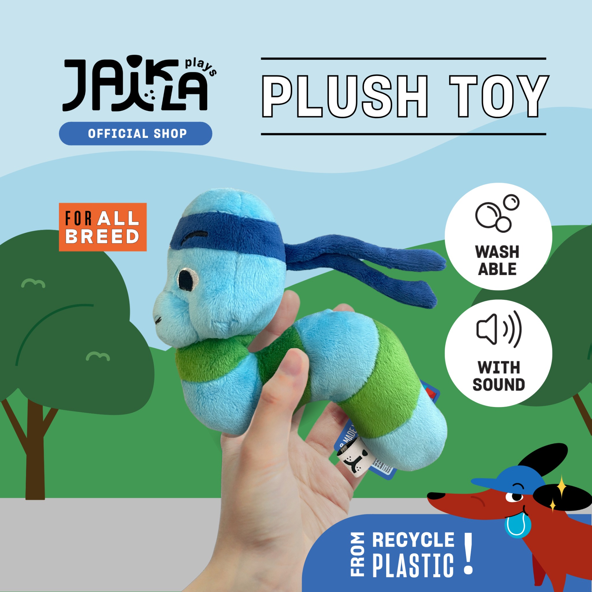 LUCA JAIKLA Plush ตุ๊กตาผ้า ของเล่นน้องหมา ตุ๊กตาลูก้า ช่วยลดความเครียด
