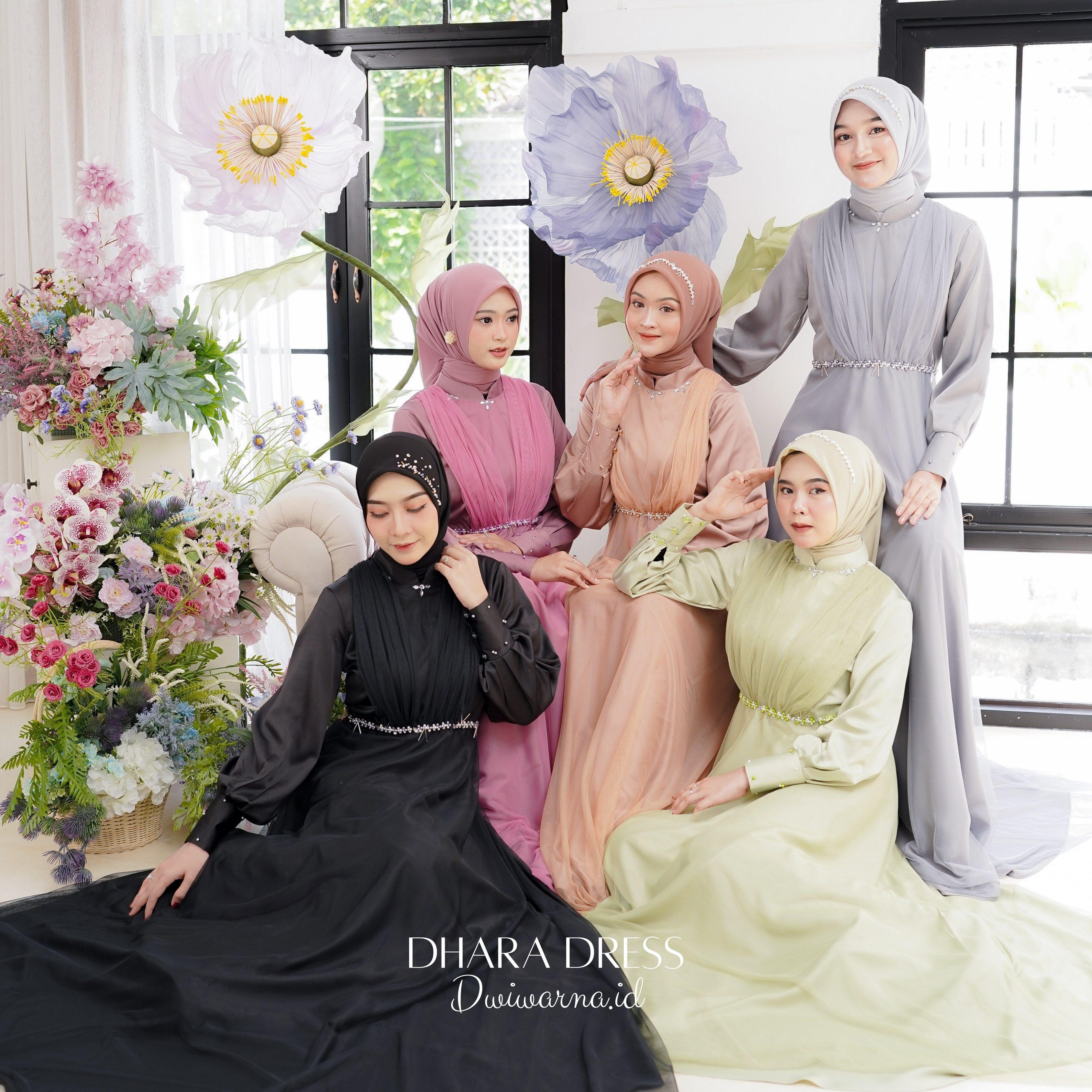 Dhara Dress Kondangan Tile Mutiara Super Simpel Ekonomis by Dwiwarna