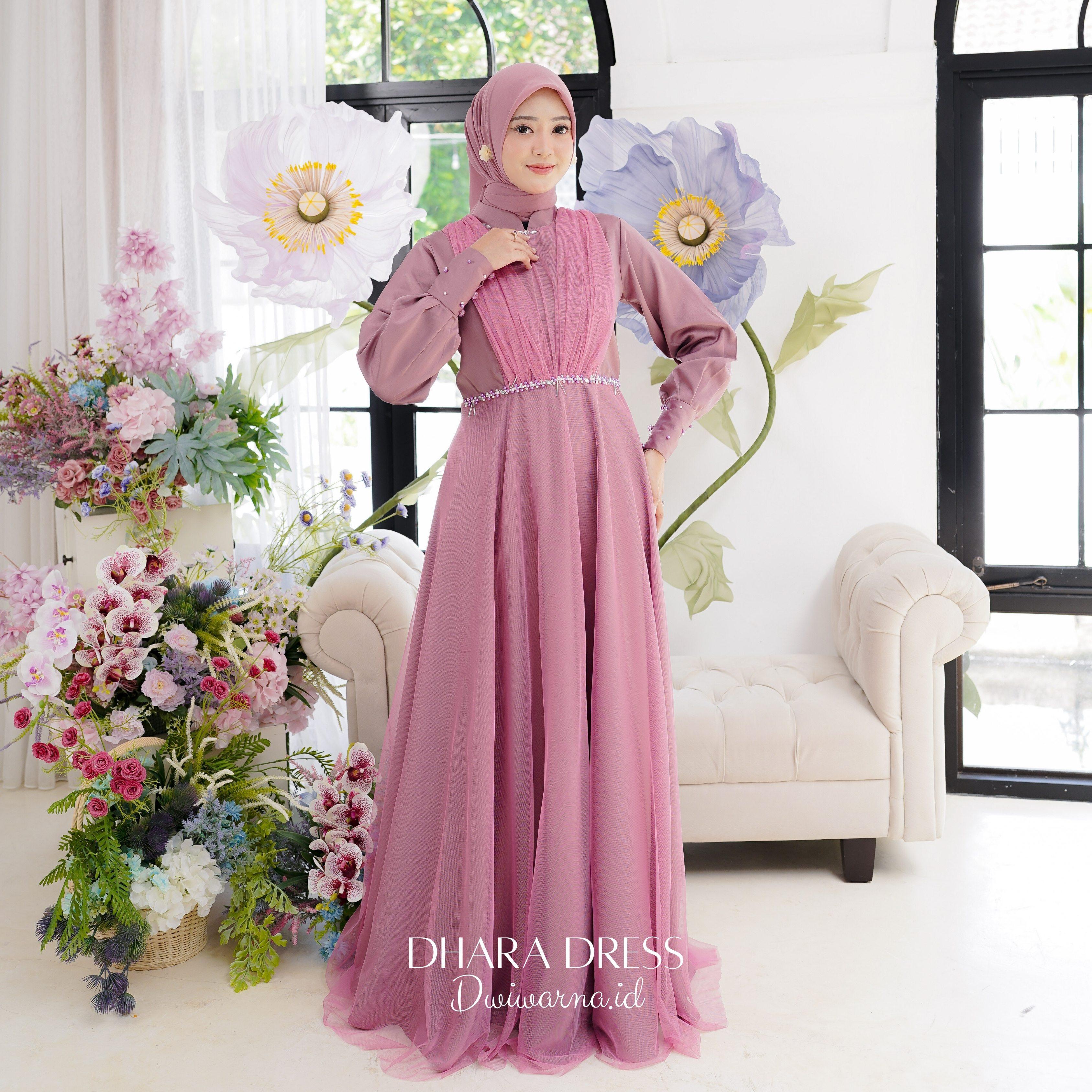Dhara Dress Kondangan Tile Mutiara Super Simpel Ekonomis by Dwiwarna