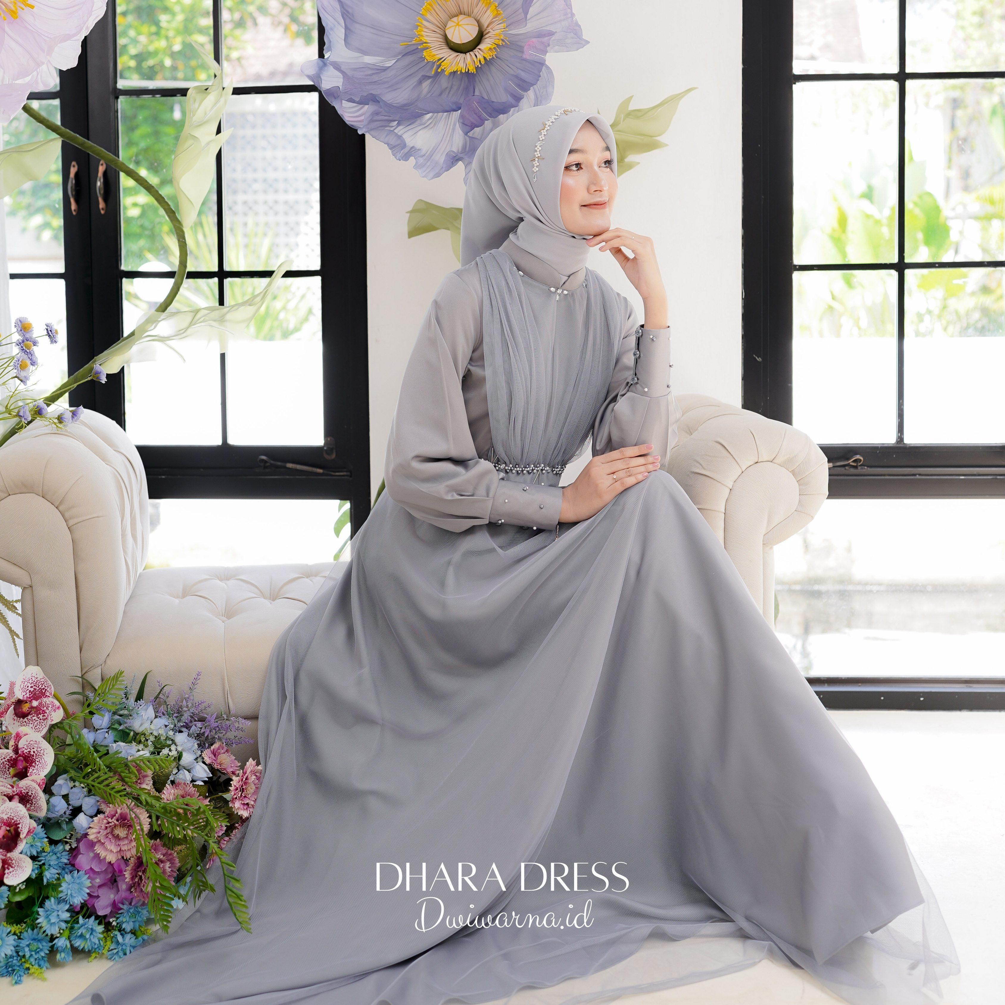 Dhara Dress Kondangan Tile Mutiara Super Simpel Ekonomis by Dwiwarna