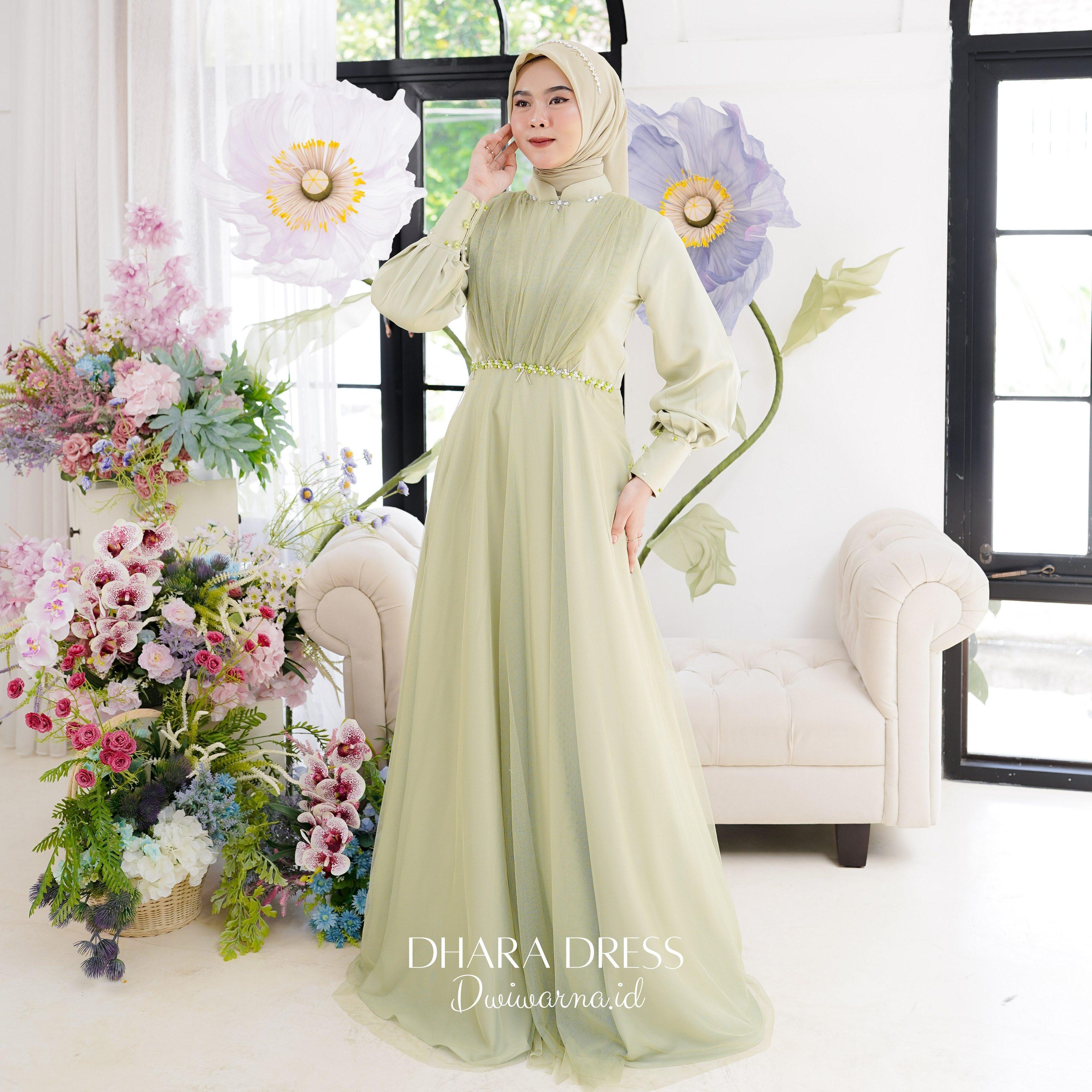 Dhara Dress Kondangan Tile Mutiara Super Simpel Ekonomis by Dwiwarna