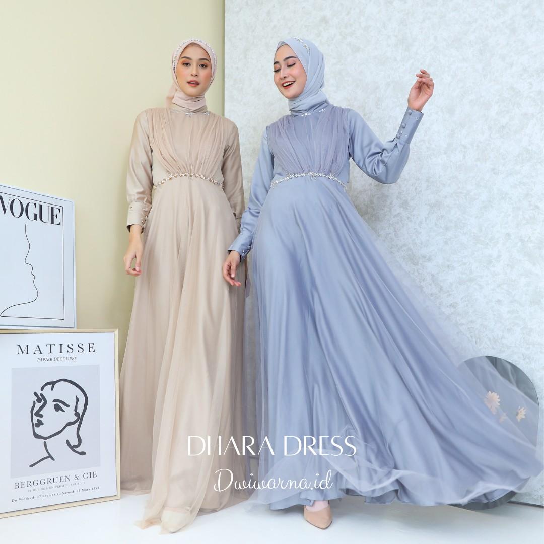 Dhara Dress Kondangan Tile Mutiara Super Simpel Ekonomis by Dwiwarna