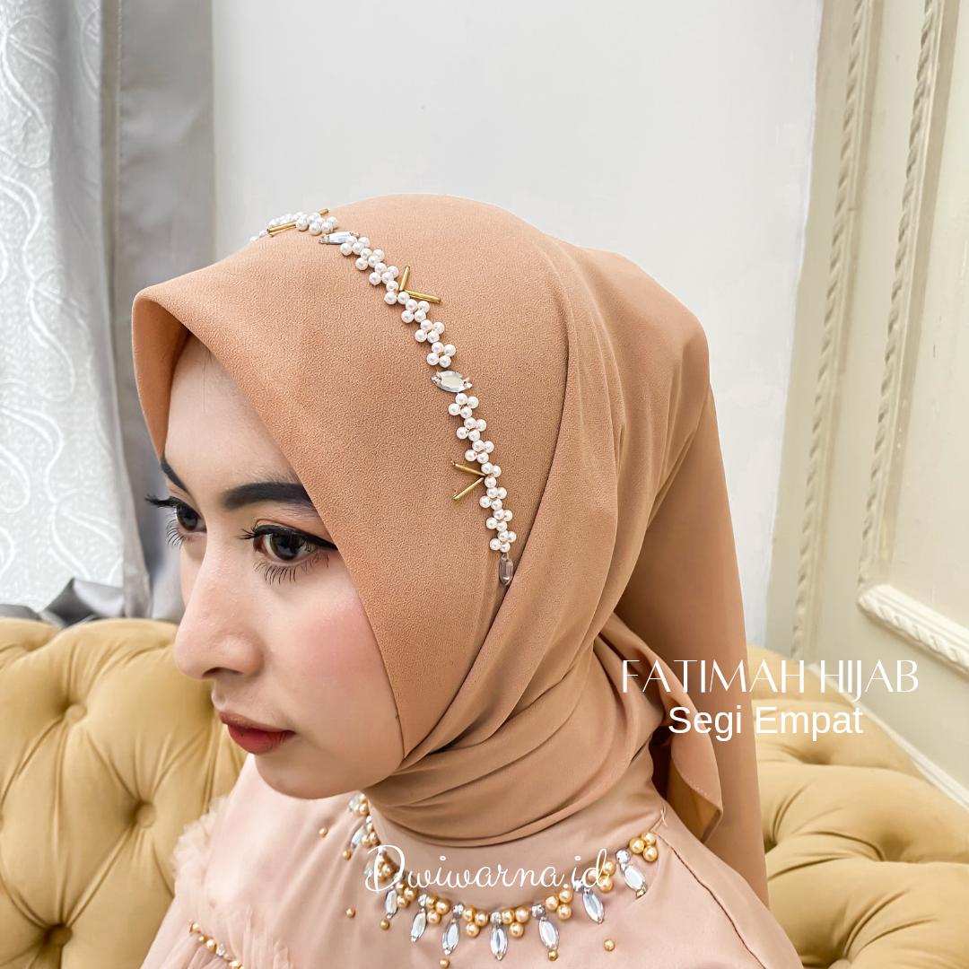 Hijab Payet Segi Empat By @dwiwarna.id Mutiara Segitiga Muslim Square Kerudung
