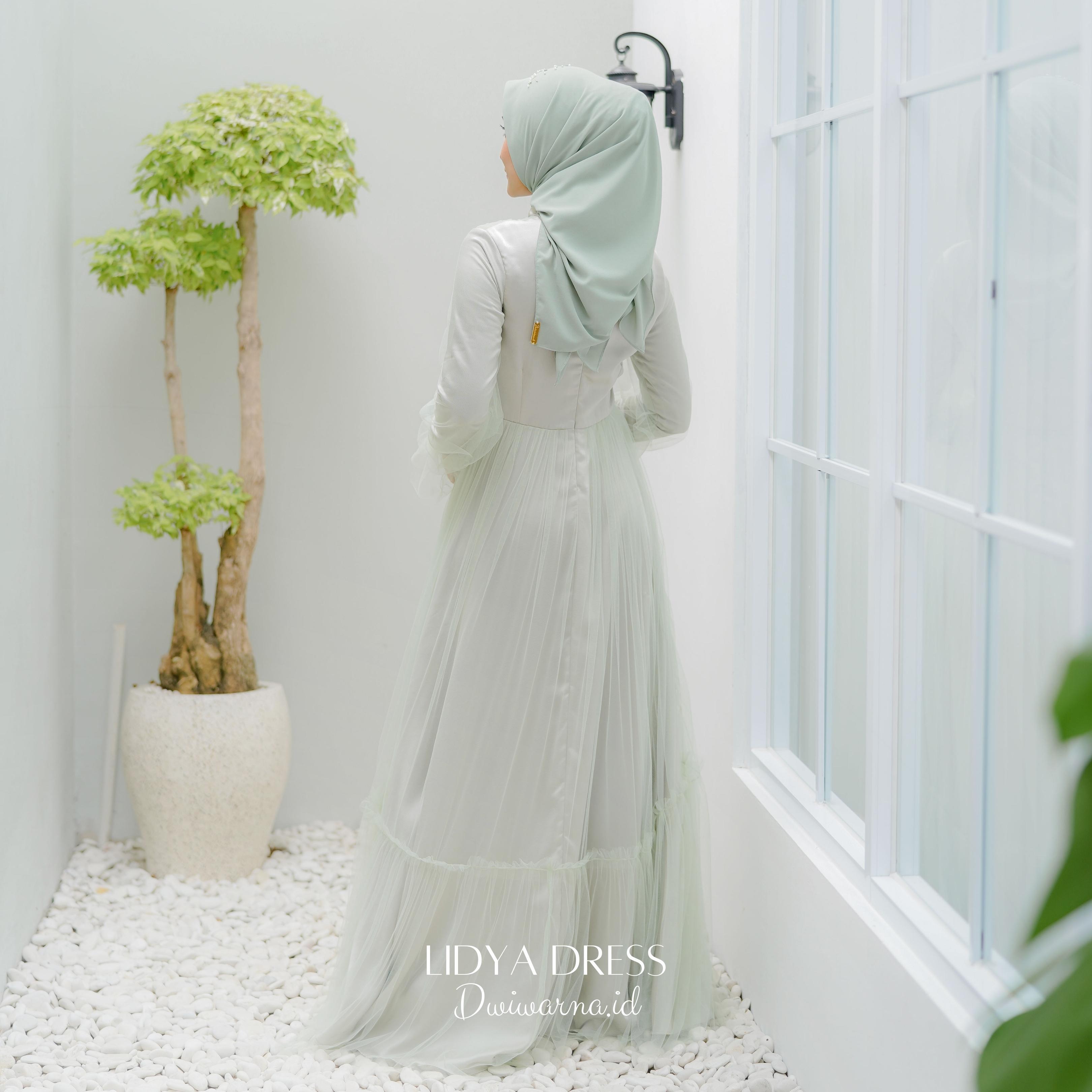 Lidya Dress By @dwiwarna.id Kombinasi Muslim