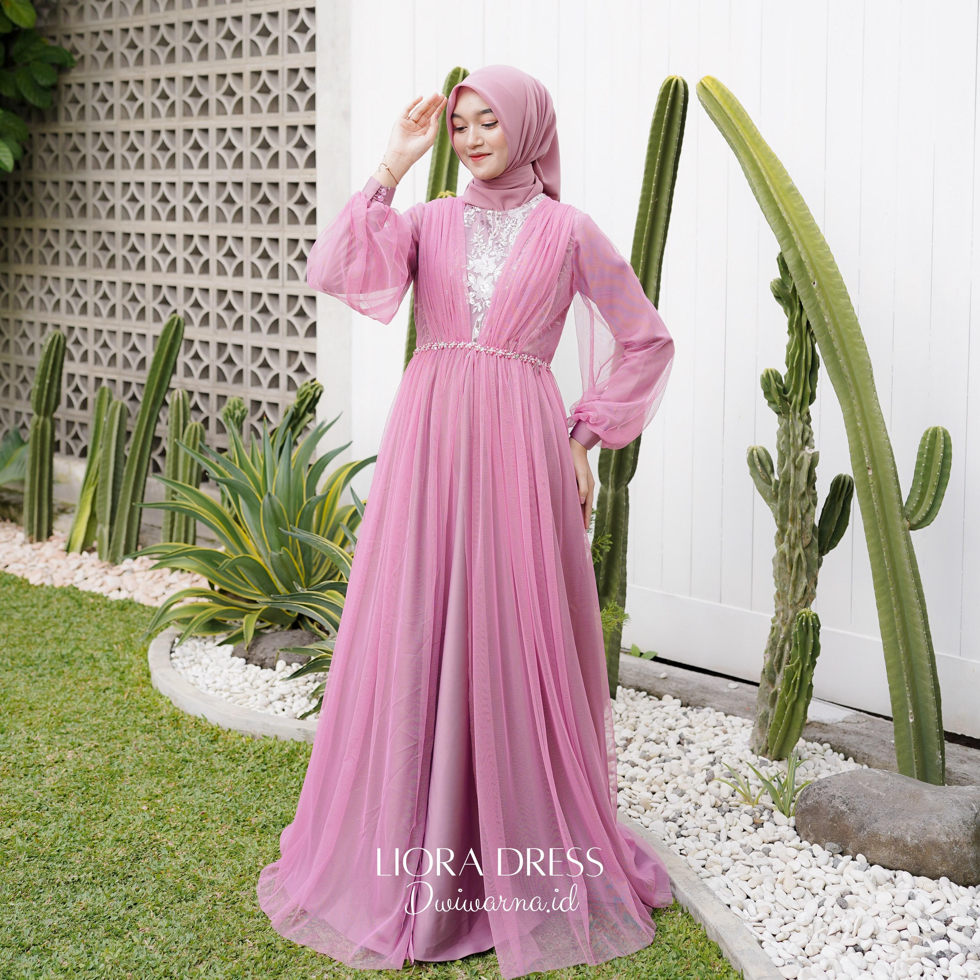 Liora Dress Kondangan by Dwiwarna Tile Brukat