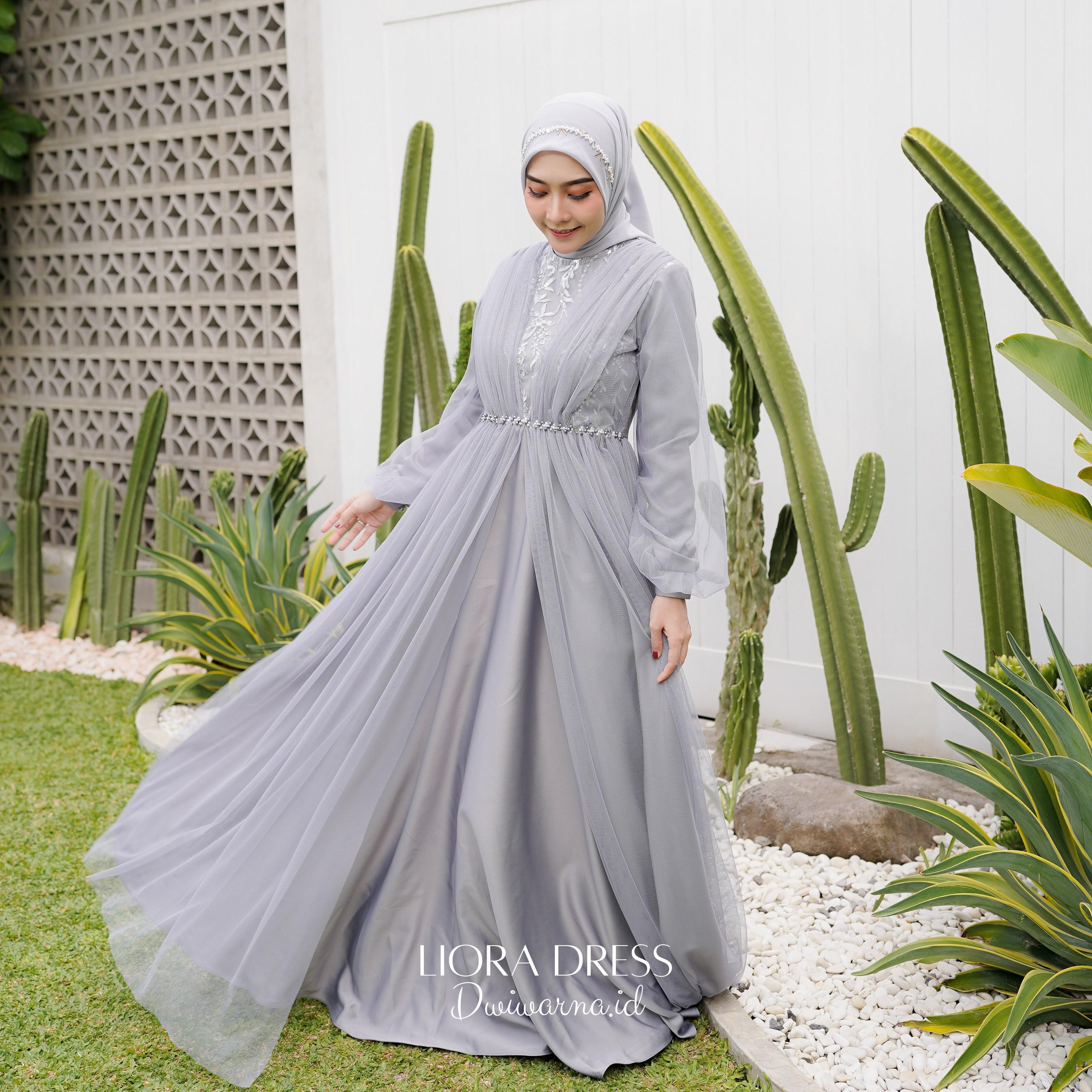 Liora Dress Kondangan by Dwiwarna Tile Brukat