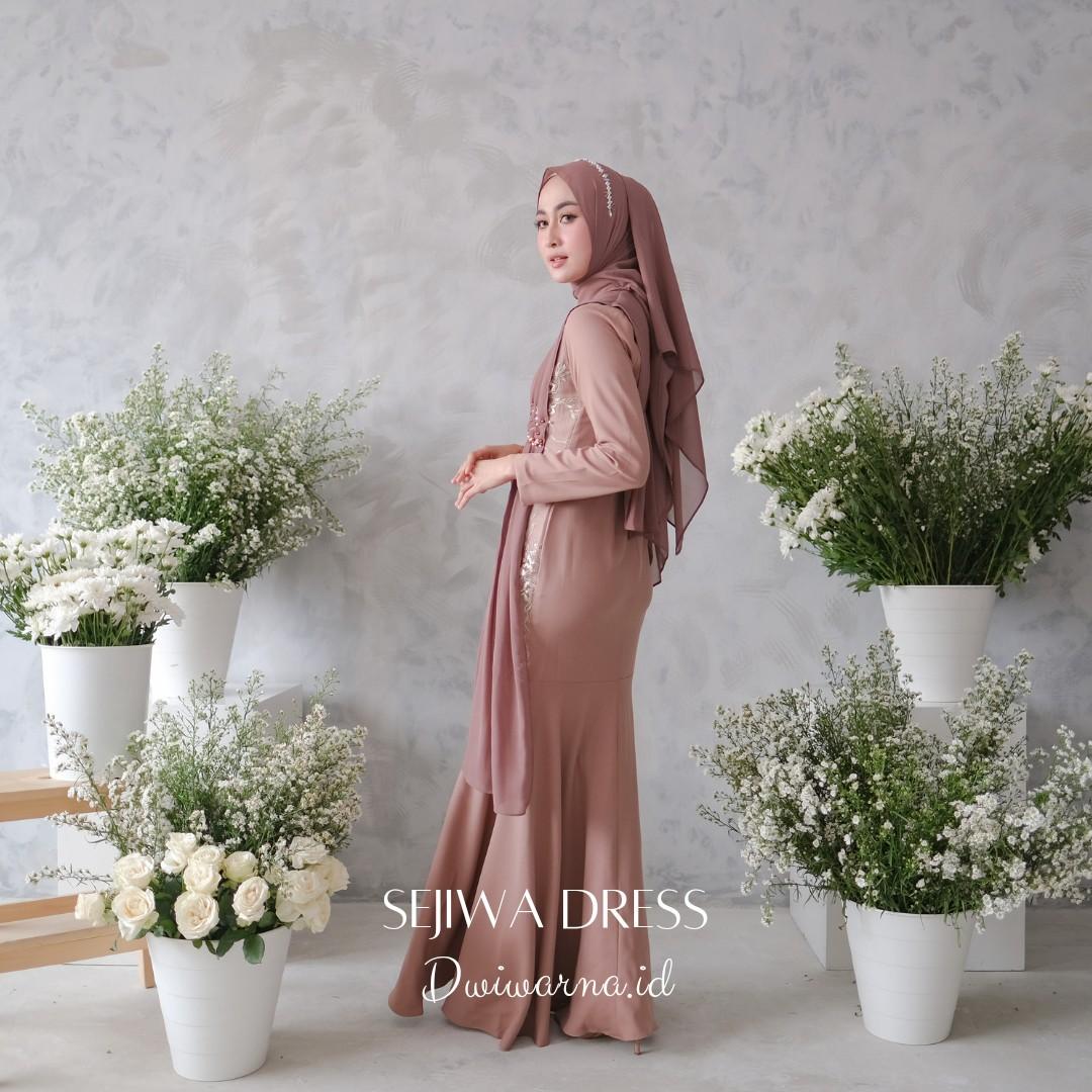 Sejiwa Dress Kondangan Selendang by Dwiwarna