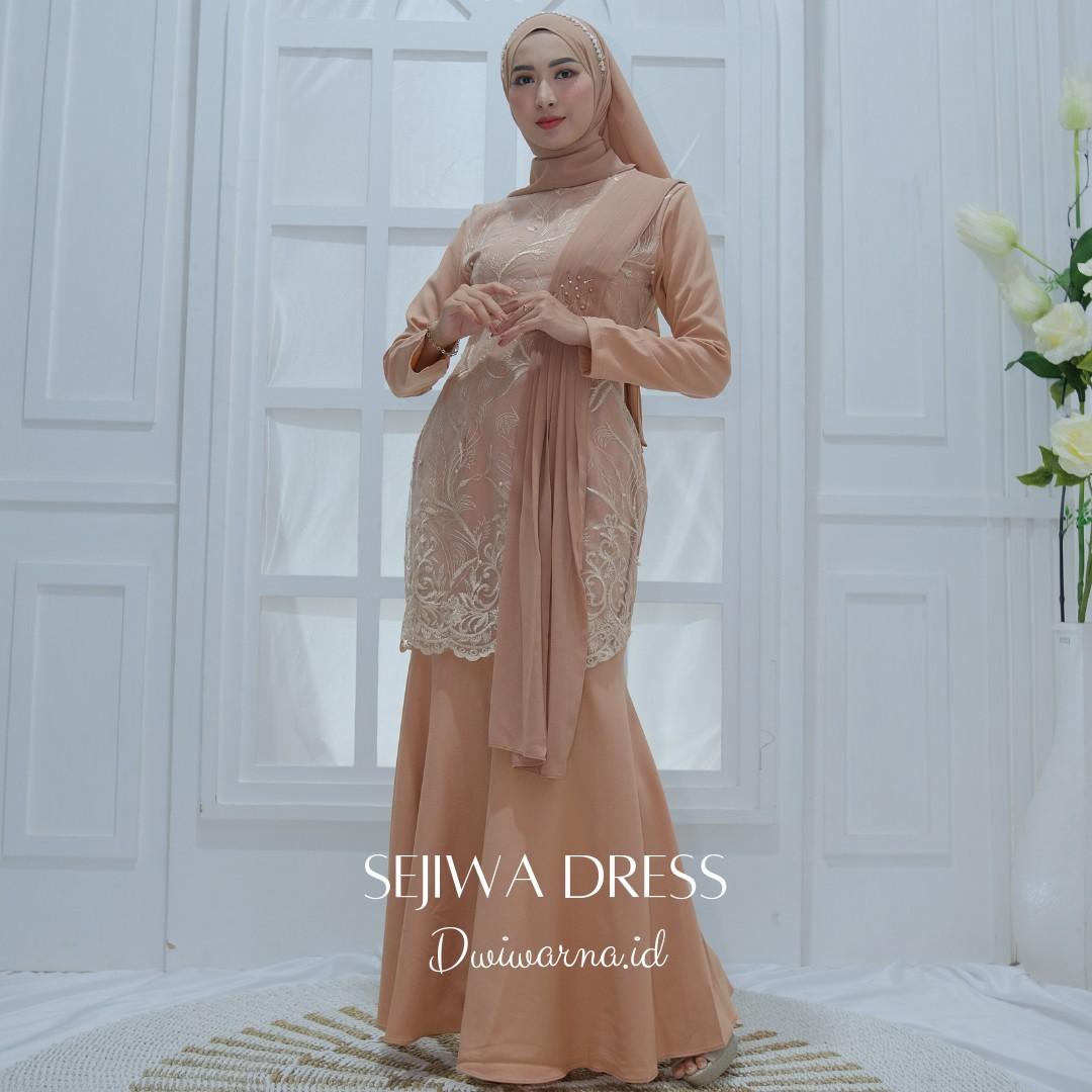 Sejiwa Dress Kondangan Selendang by Dwiwarna