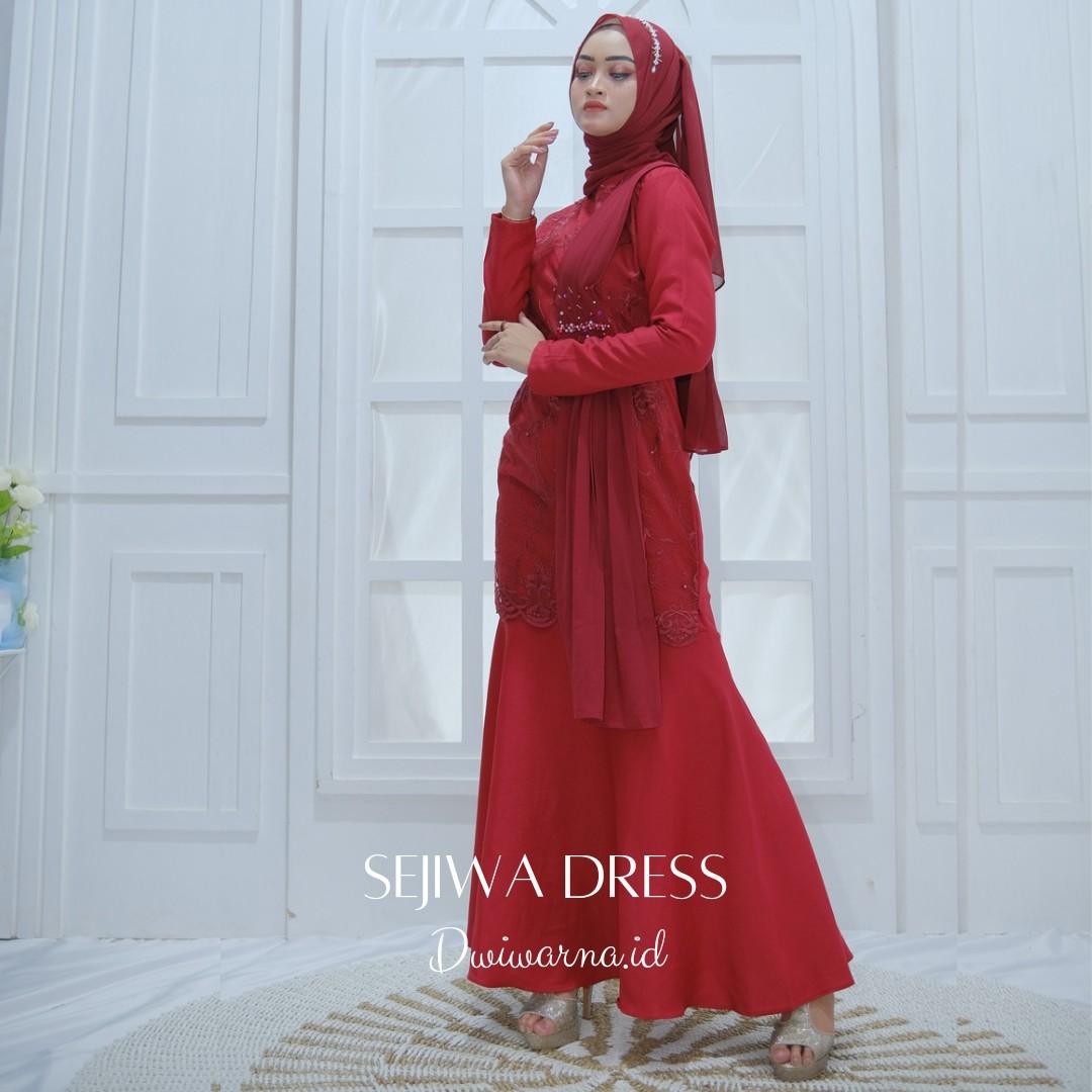 Sejiwa Dress Kondangan Selendang by Dwiwarna