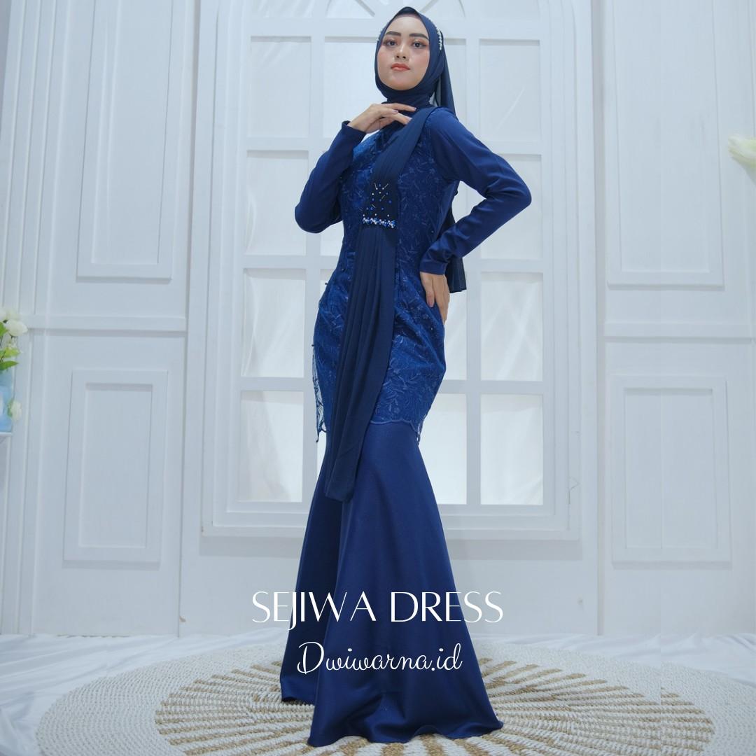 Sejiwa Dress Kondangan Selendang by Dwiwarna