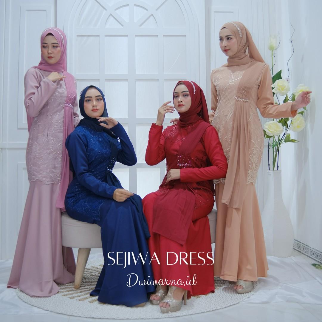 Sejiwa Dress Kondangan Selendang by Dwiwarna