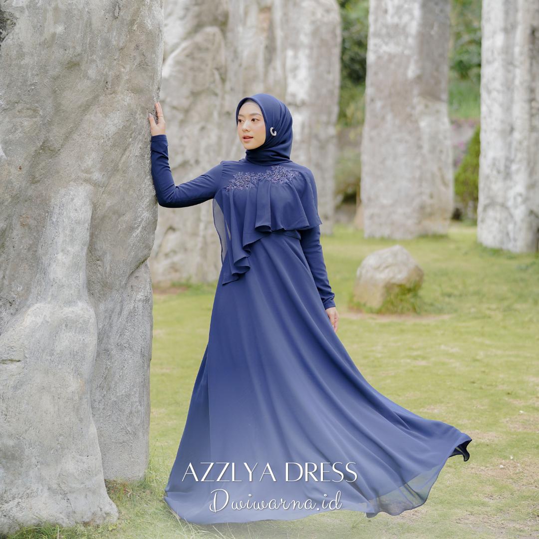 Azzlya Dress Kondangan Cerruti Babby Doll Full Dua Layer by Dwiwarna