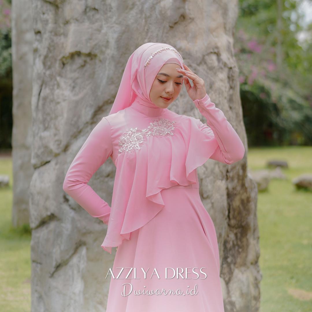 Azzlya Dress Kondangan Cerruti Babby Doll Full Dua Layer by Dwiwarna
