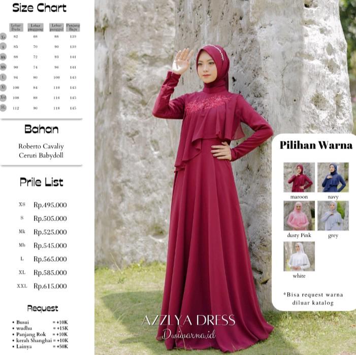 Azzlya Dress Kondangan Cerruti Babby Doll Full Dua Layer by Dwiwarna