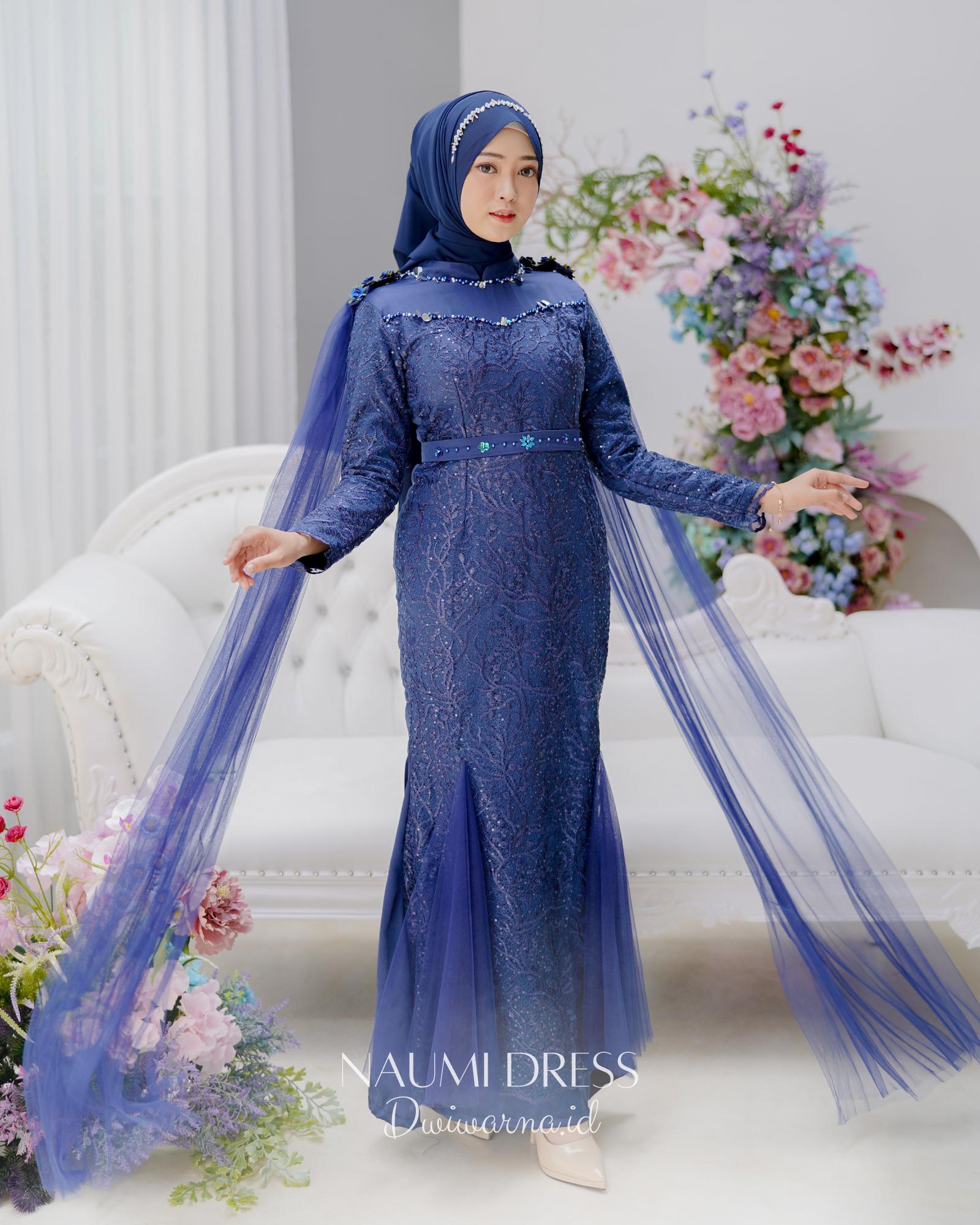 NAUMI DRESS Kondangan Mermaid / Sayap Lepas pasang / Dress Prewedding / Dress Lamaran by Dwiwarna