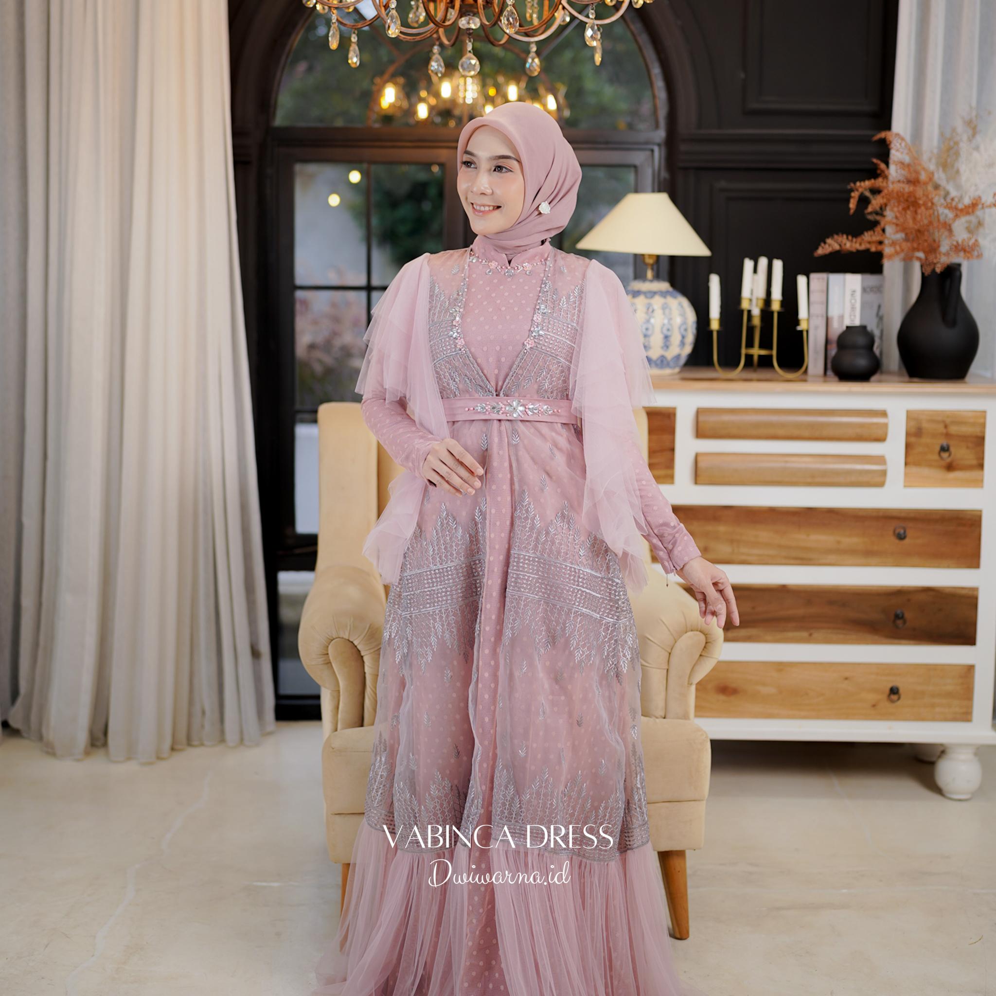 Vabinca Dress Lebaran by Dwiwarna | Dress Kondangan | Dress Inner Outer