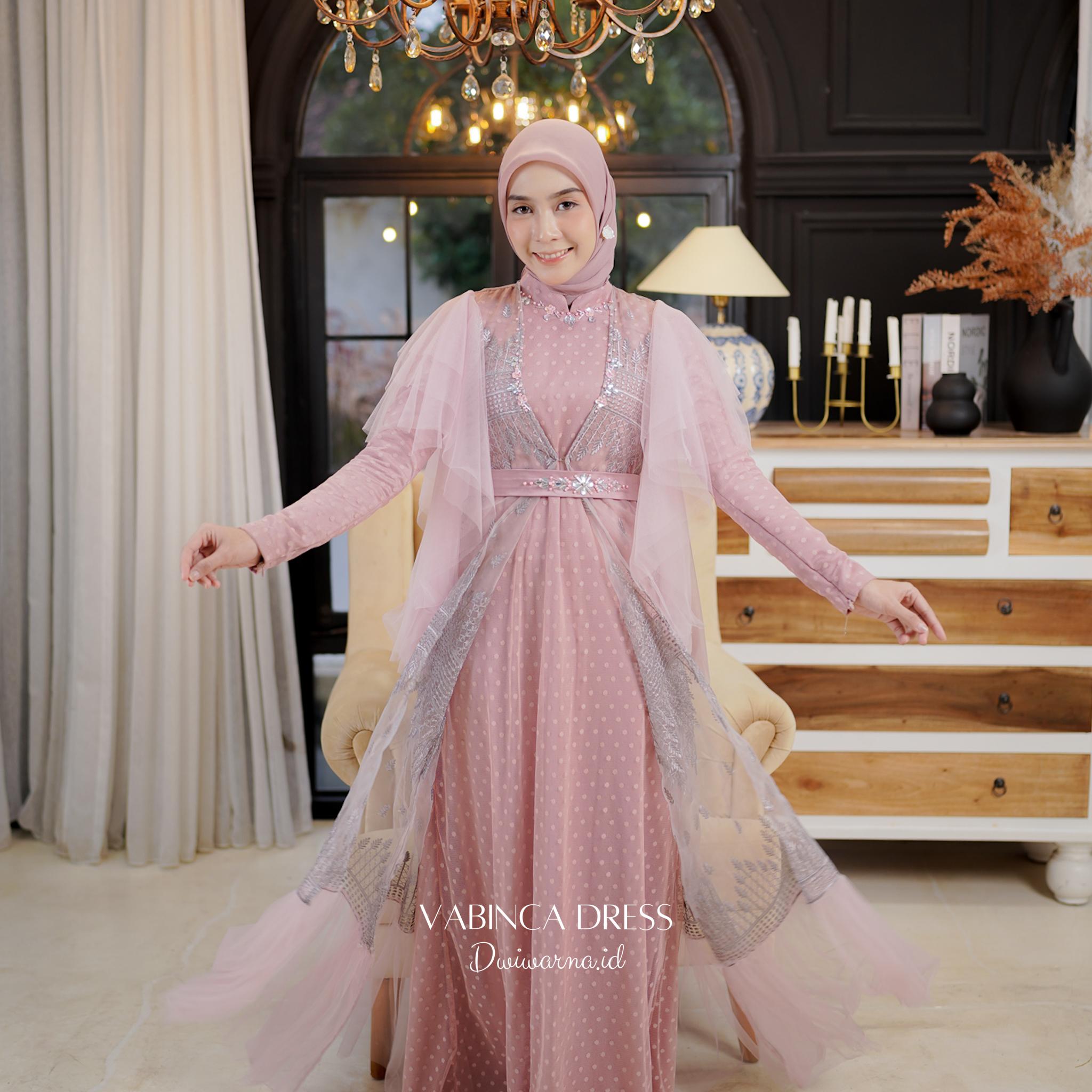 Vabinca Dress Lebaran by Dwiwarna | Dress Kondangan | Dress Inner Outer