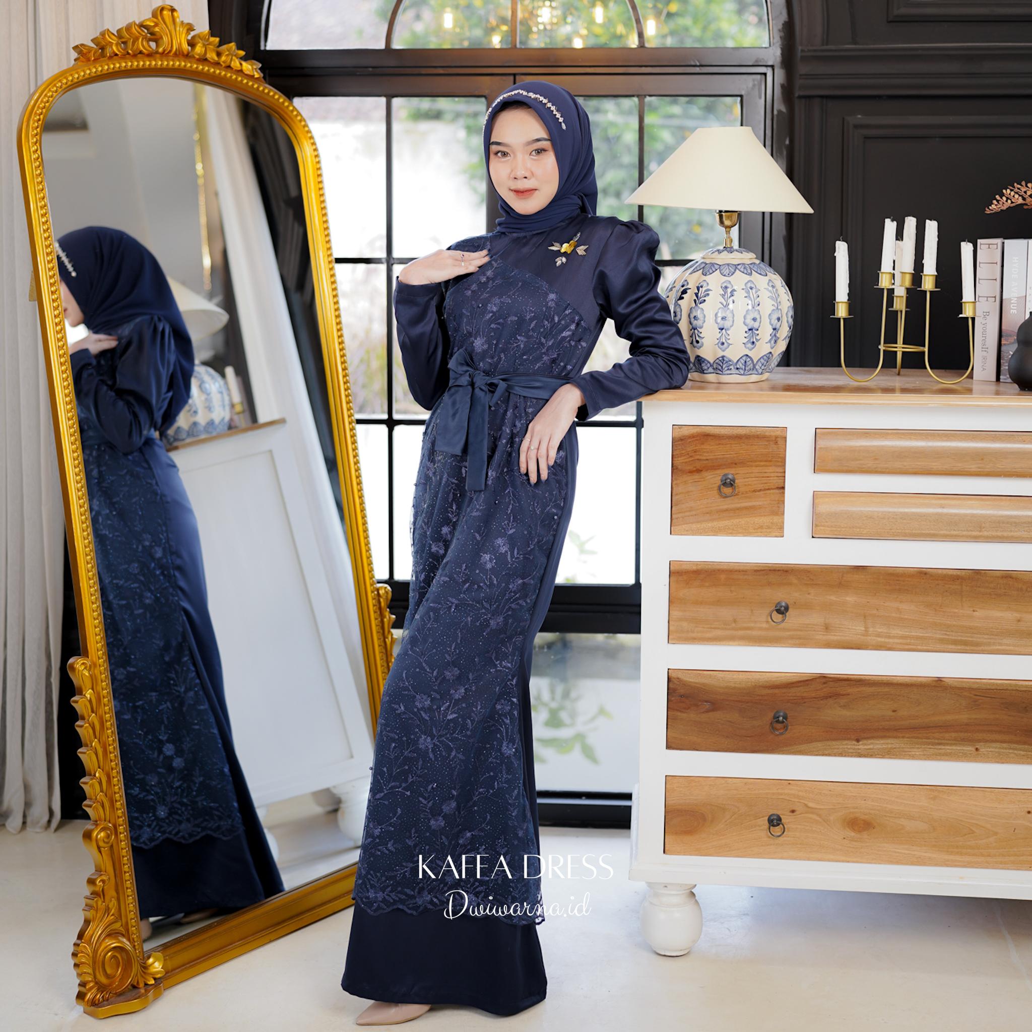 Kaffa Dresss Kondangan by Dwiwarna | Brukat | Simpel Elegant