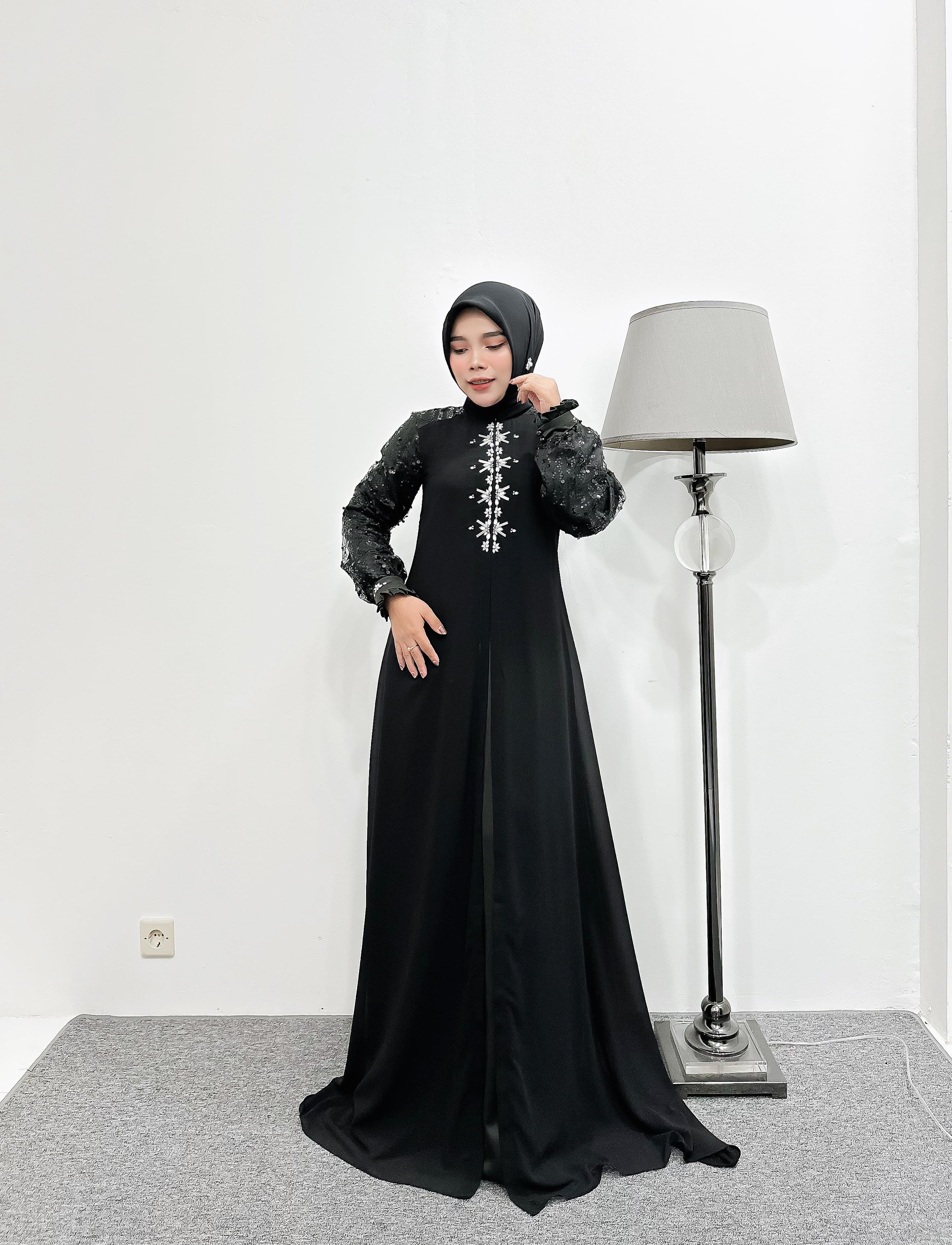 Zaffina Dress Abaya by Dwiwarna | Dress Kondangan | Dress Lebaran | Abaya Dress